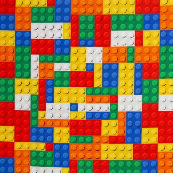 Canvas Klemmbausteine bunt von Swafing